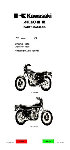 Kawasaki parts manual book