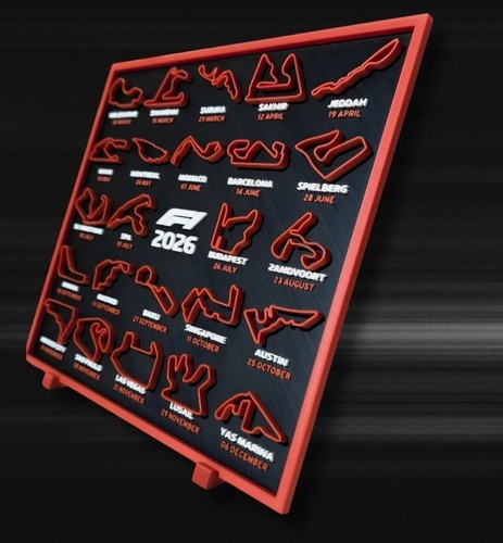 2026 race calendar wall art - 2026,