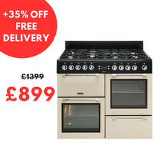 Leisure Cookmaster CK110F232C 100cm Gas Range Cooker, Cream Finish
