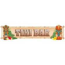 Tiki Bar Masks PVC Party Sign
