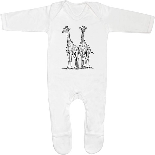 Pair giraffes baby - of, giraffes'