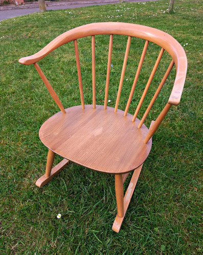 Vintage ercol blue - blue, label