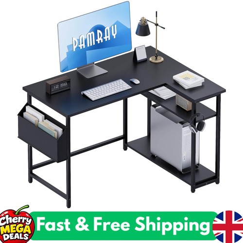 Compact inch shaped desk - compact, 40-inch