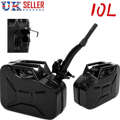 10l black metal jerry can - metal,