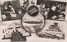 CHANNEL AIRWAYS VICKERS VIKING AIRLINE ISSUE POSTCARD MULTIVIEW ISLANDS AIRCRAFT