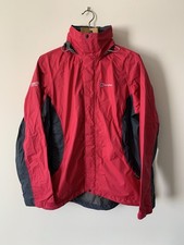 Womens Berghaus Goretex Paclite Jacket UK 16 Red Hike Walk Camp Lightweight VGC 