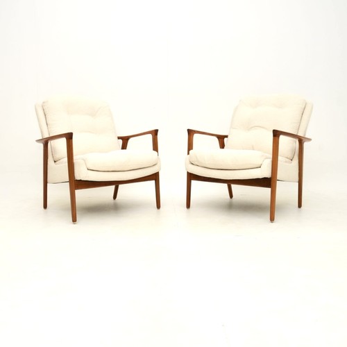 Pair swedish vintage walnut - pair,