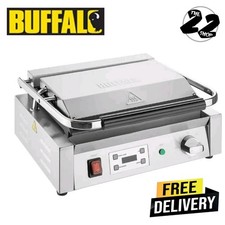 Buffalo Commercial Extra Large Contact Grill Flat Plate Panini Toasties Maker 