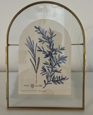 Isaac Jacob’s Gold Metal & Glass Photo Frame Arch Window 3.5” x 5” or 7” X 5” 