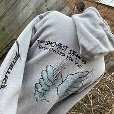 Metallica Pushead Harvester Of Sorrow Short Straw Music Band Hoodie Hoody S