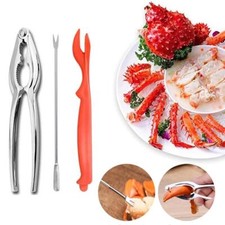3 Pcs Dicasser Crab Lobster Crackers Crab Eating Tool and Picks Set New O1