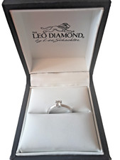 Leo Diamond round 0.32 carat engagement ring, white gold