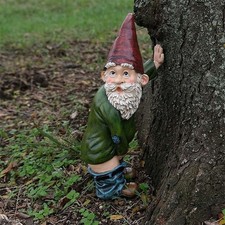 Rude Peeing Gnome Patio Ornament Garden Cheeky Funny Dwarf Outdoor Home Decor
