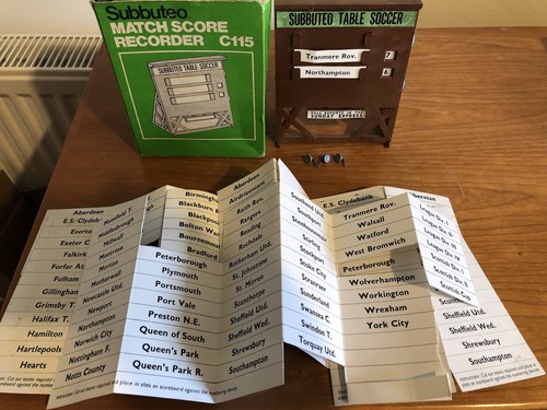 Subbuteo scoreboard with - subbuteo,