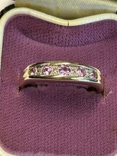 9CT Gold pink sapphire and