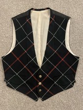 KOSB Army Tartan Waistcoat - Mess 3 Button For Kilt/ Trews