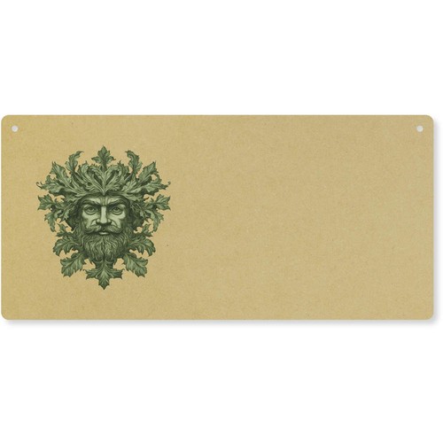 Green man portrait door - 'green,