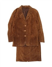 VINTAGE Womens Suede 2 Piece