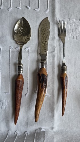 Antique silver plated utensils - antique,