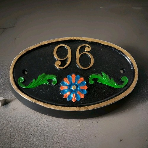 Cast iron house number - cast,