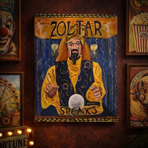 Zoltar fortune teller painting - zoltar,