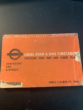 London Transport Road & Rail Timetable  - Gravesend - April 1955