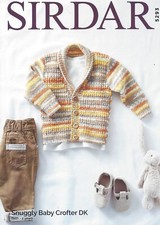 Sirdar Snuggly Baby Crofter DK Knitting Pattern - 5293 Cardigan