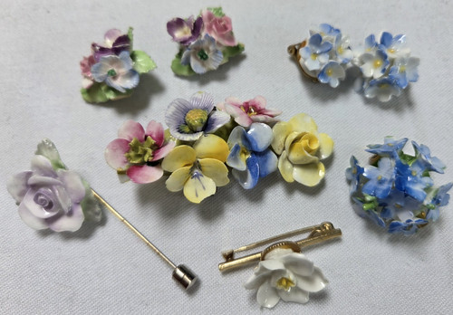 Six vintage bone china - vintage,