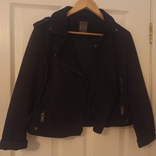 Black suede like jacket size - jacket,