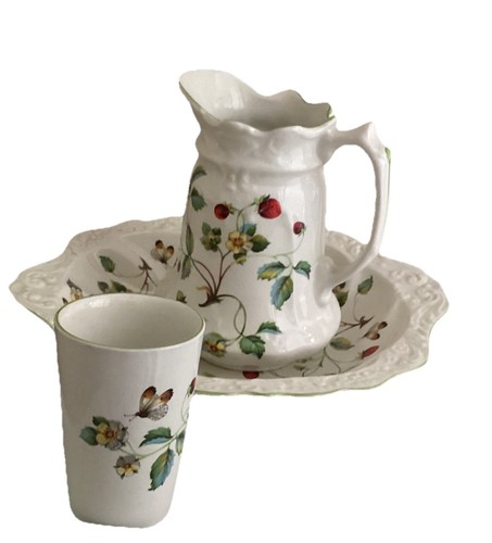 Vintage pitcher cup and bowl - vintage,