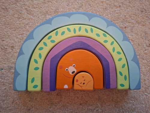 Toy van wooden rainbow - le,