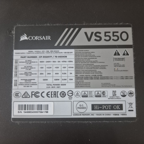 Corsair vs550 550w atx - corsair,