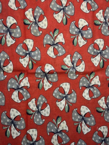 Vintage feedsack fabric red - vintage, fabric-red