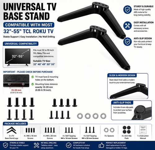 Universal base stand - tv,