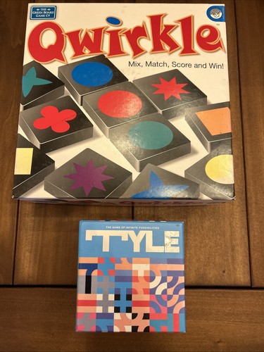 Qwirkle and tyle board game - and,