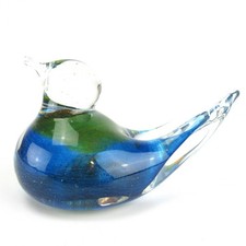 Great Glass Figurine BIRD Colorful Handmade Glass Figurine Bird Duck Vintage