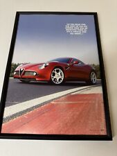 Framed Original Alfa Romeo 8C Competizione Red Magazine Picture Poster Wall Art