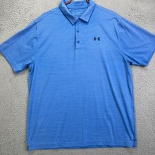 Bundle Of 4 Under Armour Golf Polo Shirt Mens 2XL Heat Gear Blue Pink Loose Fit