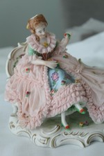ANTIQUE German/Dresden PINK