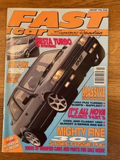 Fast Car Magazine Jan 1996. Peugeot 309 Fiesta Turbo 106 Gartrac Escort Nova