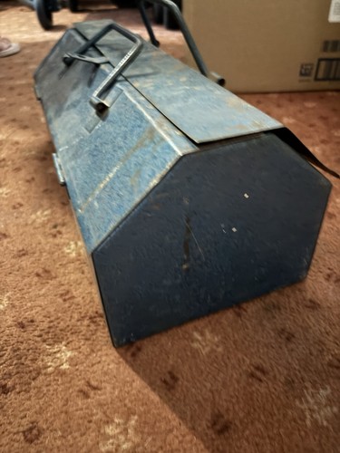 Vintage metal tool box - vintage,