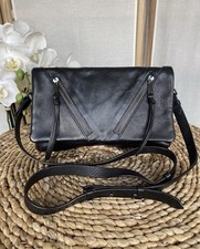 Oushka black leather shoulder