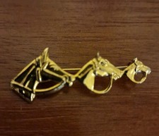 Gold Plated Triple Horse