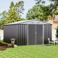 Garden Workshop Shed Storage Heavy Duty Metal Bicycle Tools House 10x12ft 10x8ft