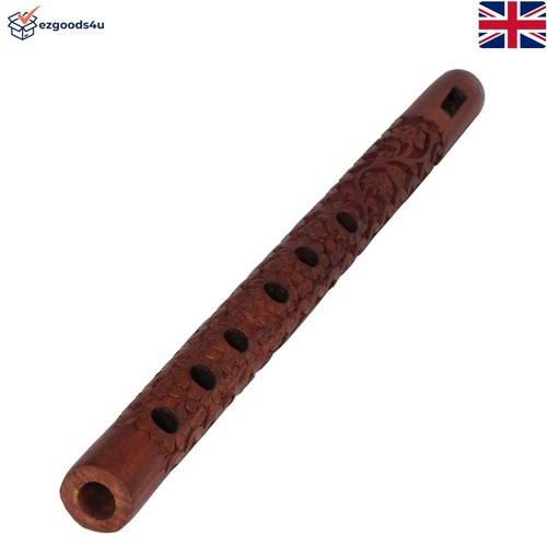 Brown traditional wooden flute - wooden,