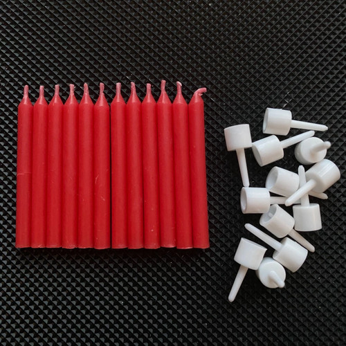 Red birthday cake stick - birthday,
