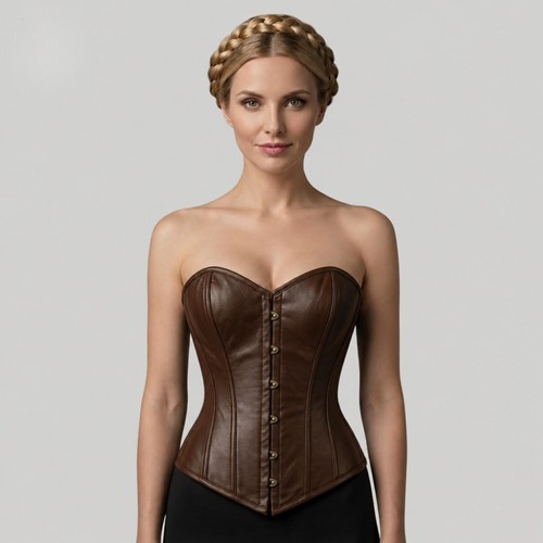 Women genuine leather corset - women's,