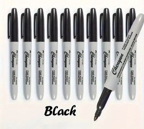 Black permanent marker pens - permanent,