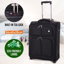 Cabin Suitcase 56x45x25 Easyjet Jet2 BA 2 Wheel Hand Carry On Luggage 56x45x25cm