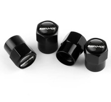 AMG Mercedes Black Anti Dust Valve Stem Tire Tyre Caps | UK Seller